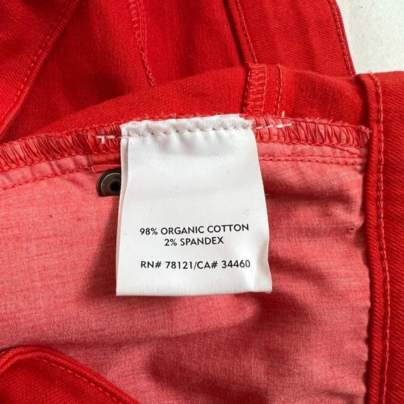 Eileen Fisher red mid-rise skinny jeans size Organic Cotton Stretchy Size 16 - Picture 9 of 9
